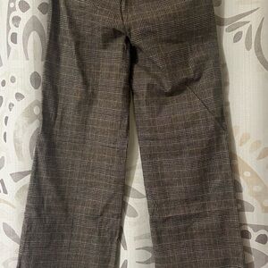 GAP Women's Tan Plaid Wide Leg Pants